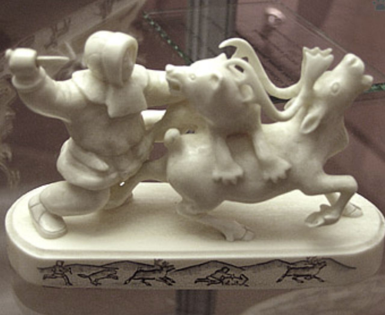 A herder guarding his reindeer, an example of pastoralism