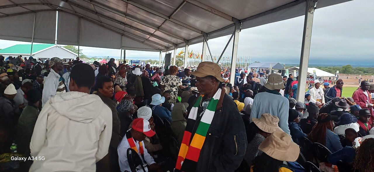 Crowds celebrating a national independence day