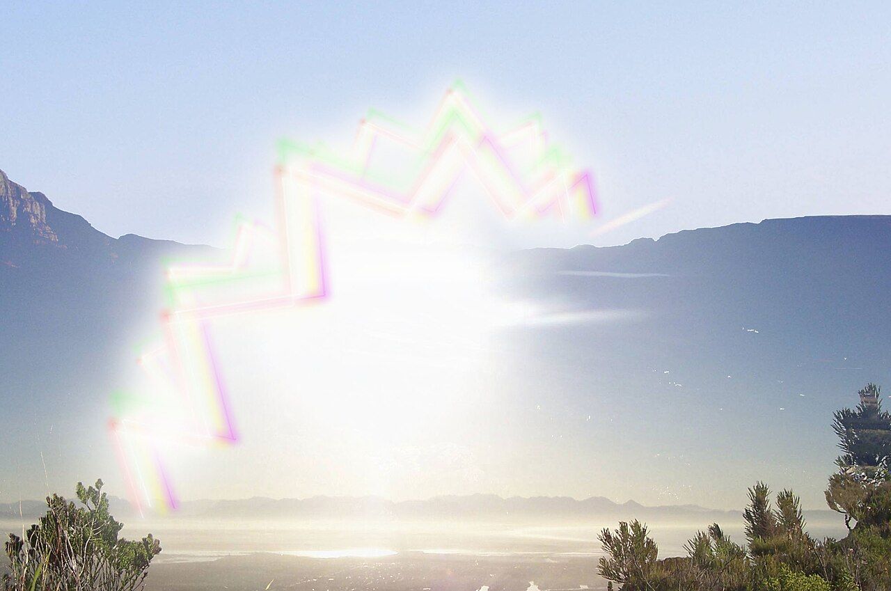 A scintillating scotoma &mdash; the shimmering, expanding zigzag of migraine aura, produced by a wave of cortical spreading depression crossing the occipital cortex over five to sixty minutes.