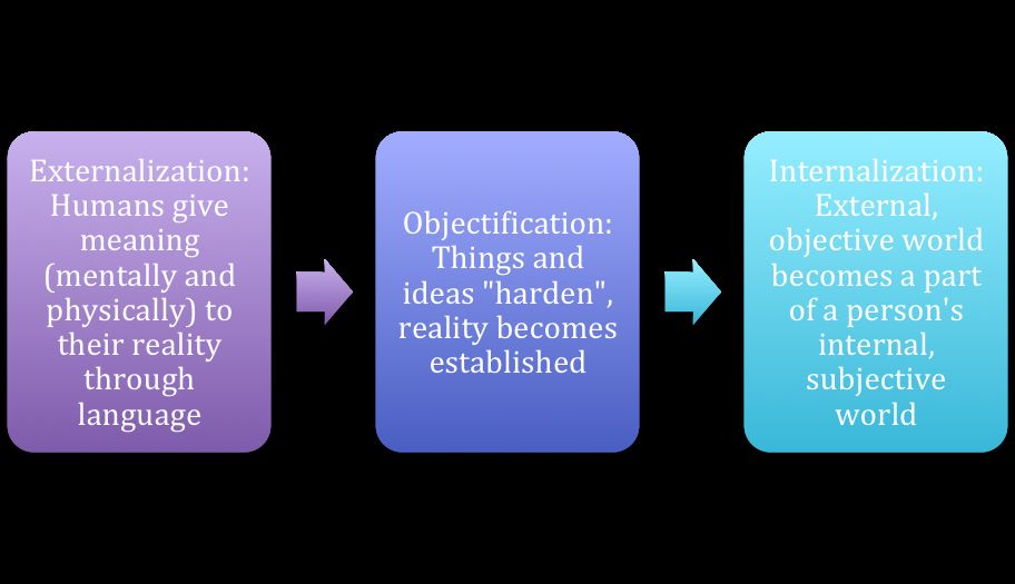 Diagram illustrating the social construction of reality
